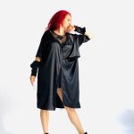 Black Luxe Double Zip Satin Shirt