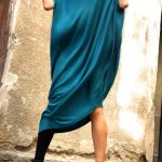 Blue Asymmetric Sleeveless Tunic Top