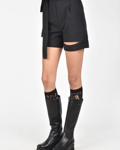 Cold fleece shorts with adjustable ribbon