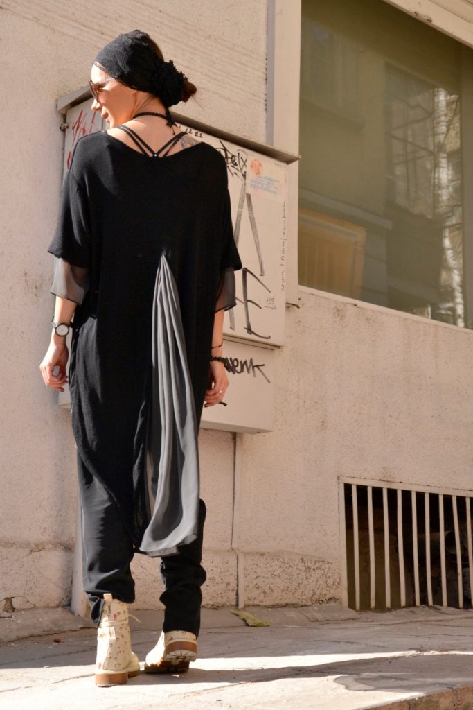 Grey Chiffon Loose Luxe Shirt