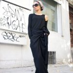 Loose Linen Wide Leg Black Pants