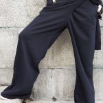Loose cotton black trousers