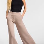 Loose cotton wide-leg trousers