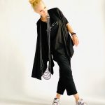 Luxe Black Asymmetric Button Top