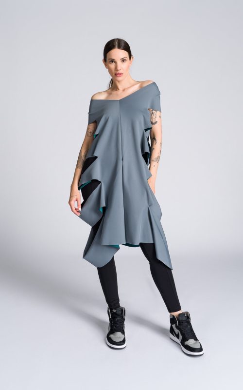 Sleeveless Tunic with Side Cutouts